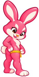 The bunny with the tape around the top of one thigh.